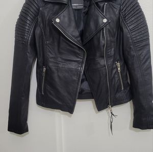 Leather moto jacket